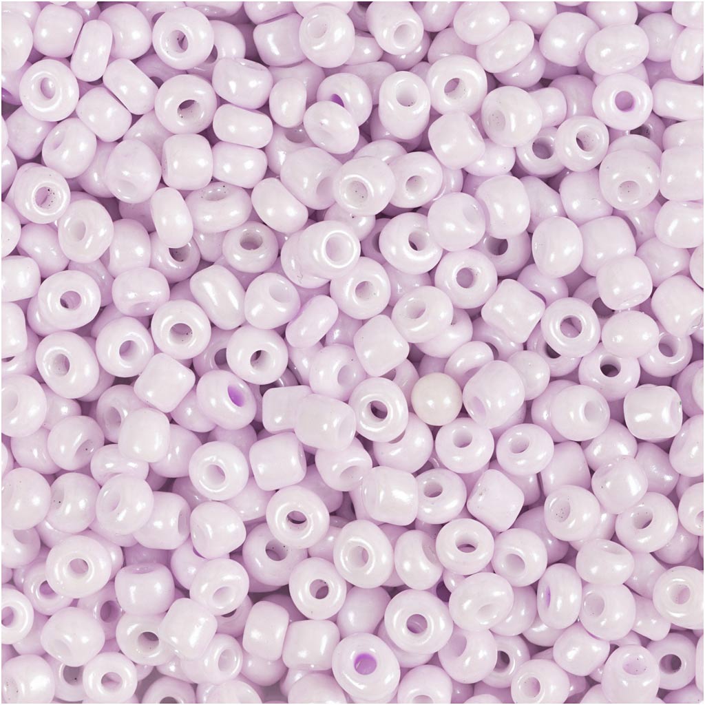 Creativ company rocailles, d 3 mm, afm 8 0, gatgrootte 0,6-1,0 mm, lichtroze, 25 gr 1 doos