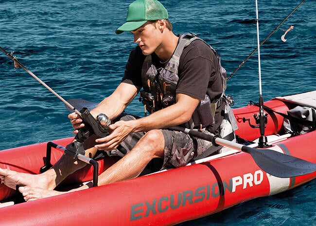 Excursion kayak gonfiabile pro k1 305 cm in vinile rosso 3 pezzo