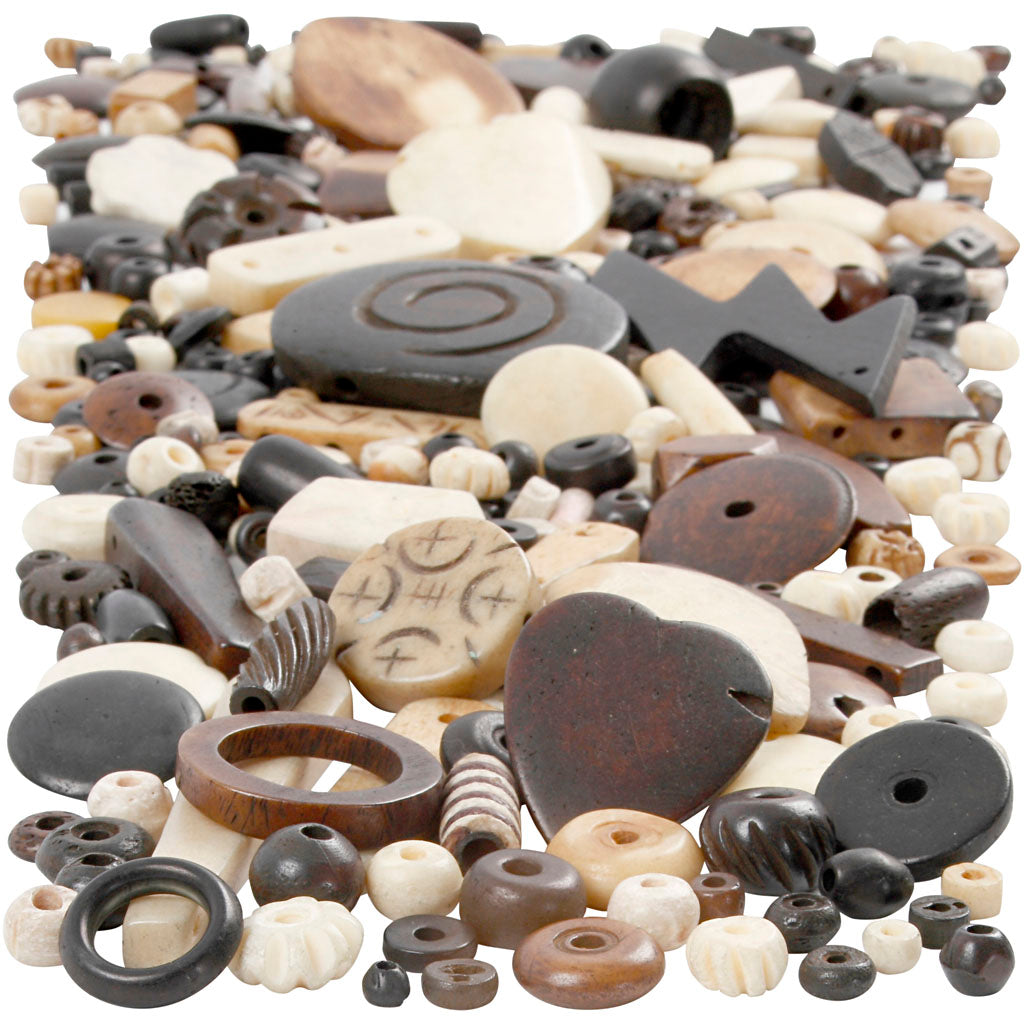 Creativ company natural mix, size 5-30 mm, hole size 1-2 mm, 300 gr 1 box