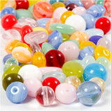Creativ Company Glass Beads diverse Round, Oval, Circle, 60 grams