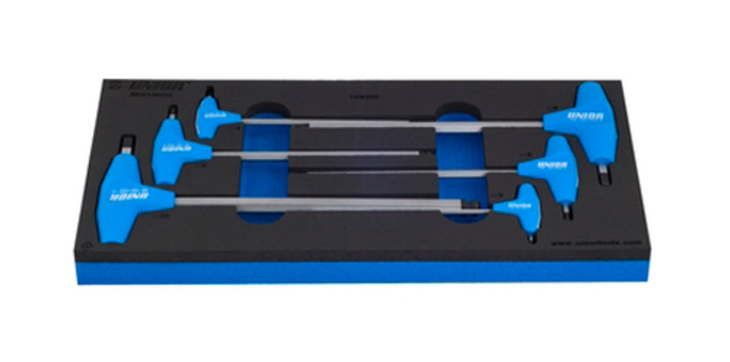 Unior inlay t-handle hex key set 964 13sos