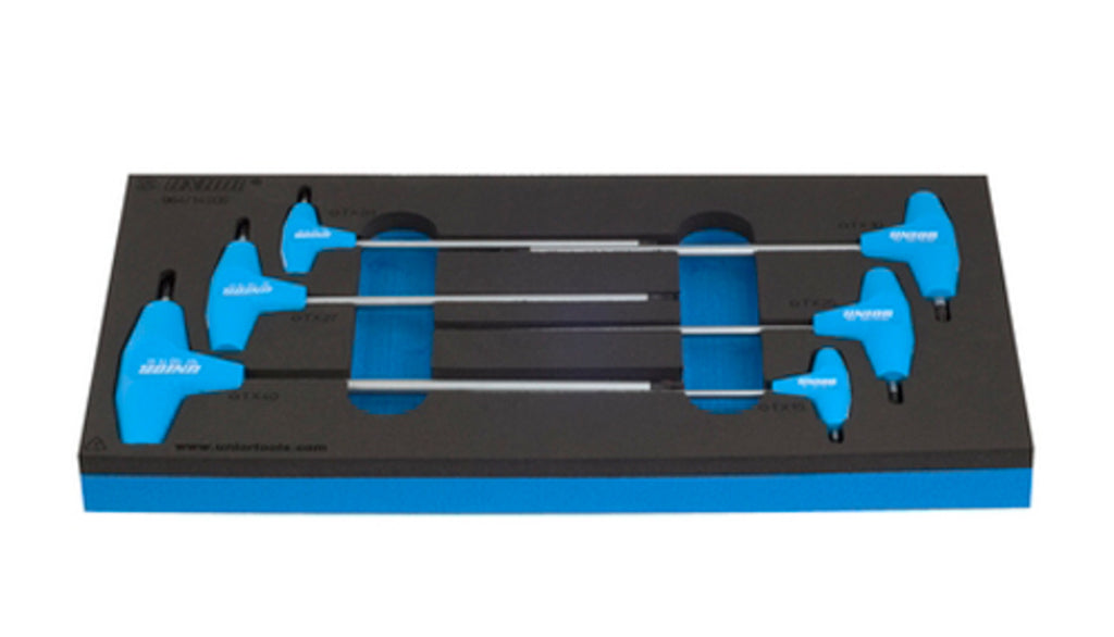 Unior inlay t-handle hex key set 964 14sos