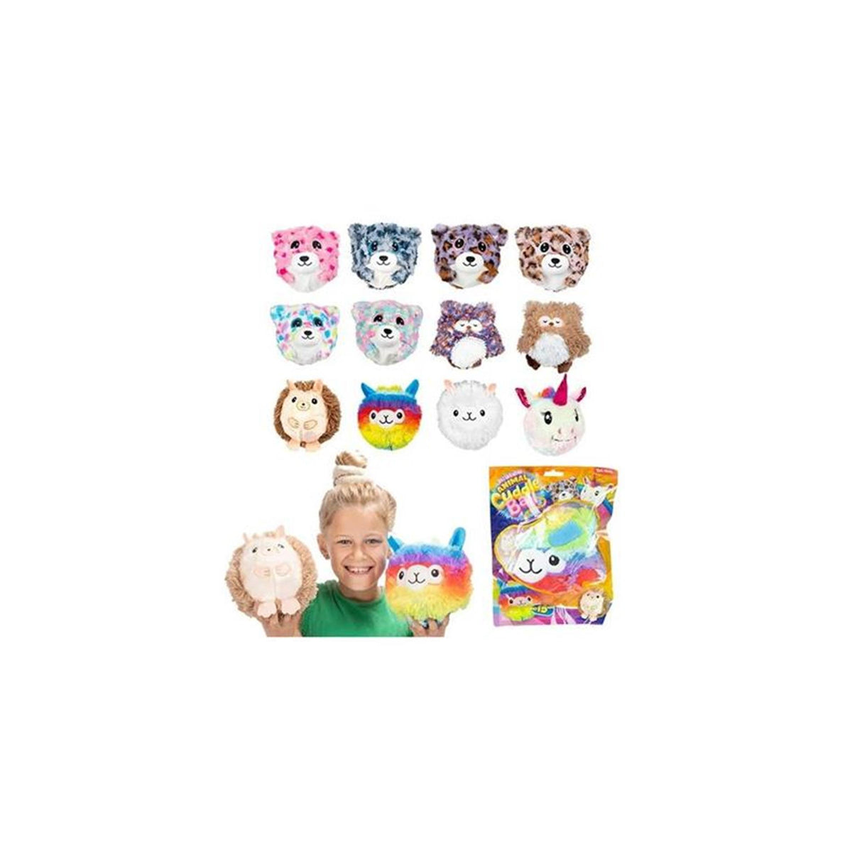 Toi-Toys blås opp kosete dyreplysj, 15cm