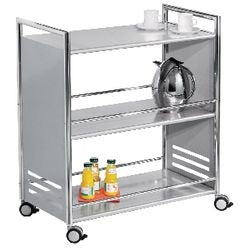 Abi serving trolley 3 shelves 70x40x84cm silver