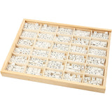 Creativ Company Wooden Letter Beads White A-Z, 750st.