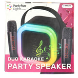Karaoke duo set 2 micro's + speaker 13x8x14 cm