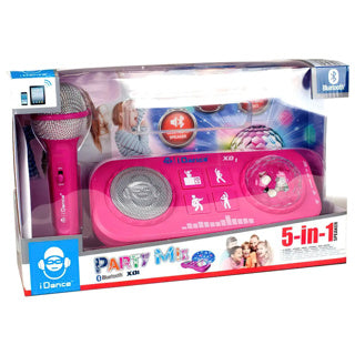 Idance party mix set růžový se světlem, zvukem a mikrofonem