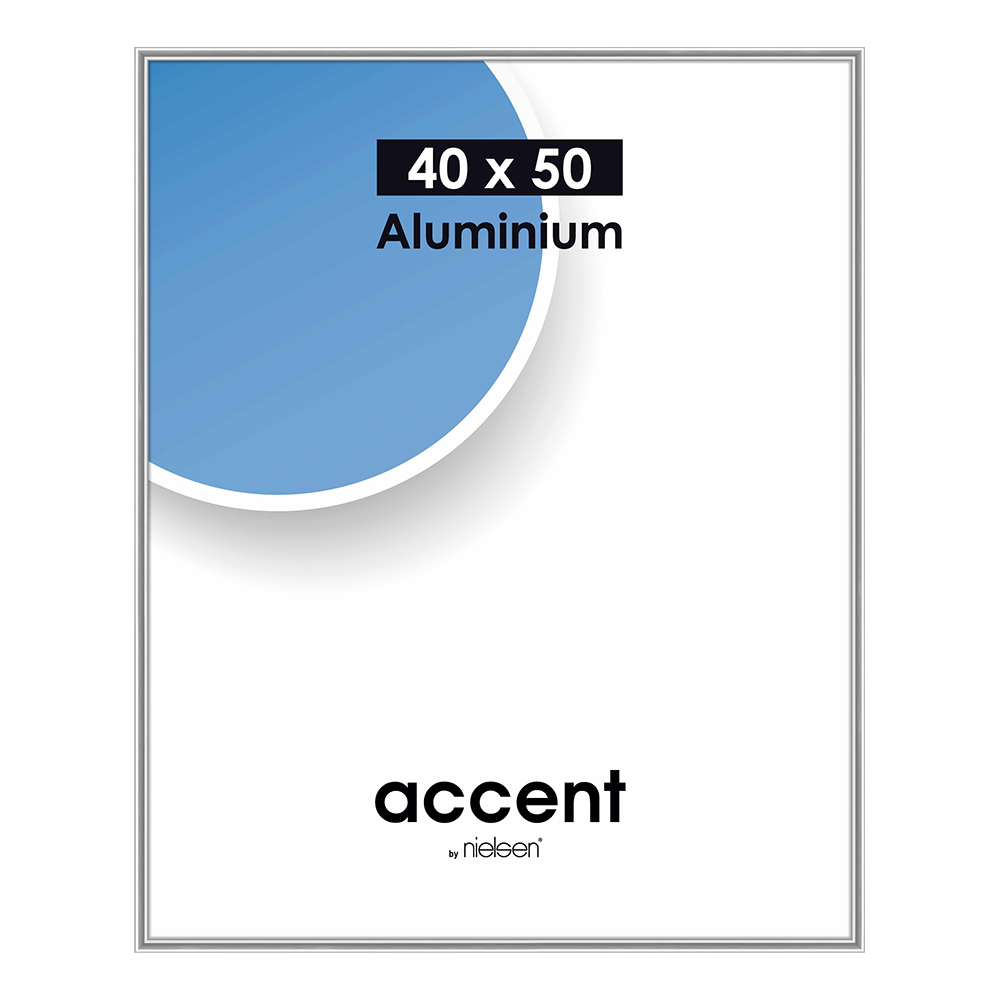 Nielsen Design Nielsen Photo Frame 52524 Accent Mat Silver 40x50 cm