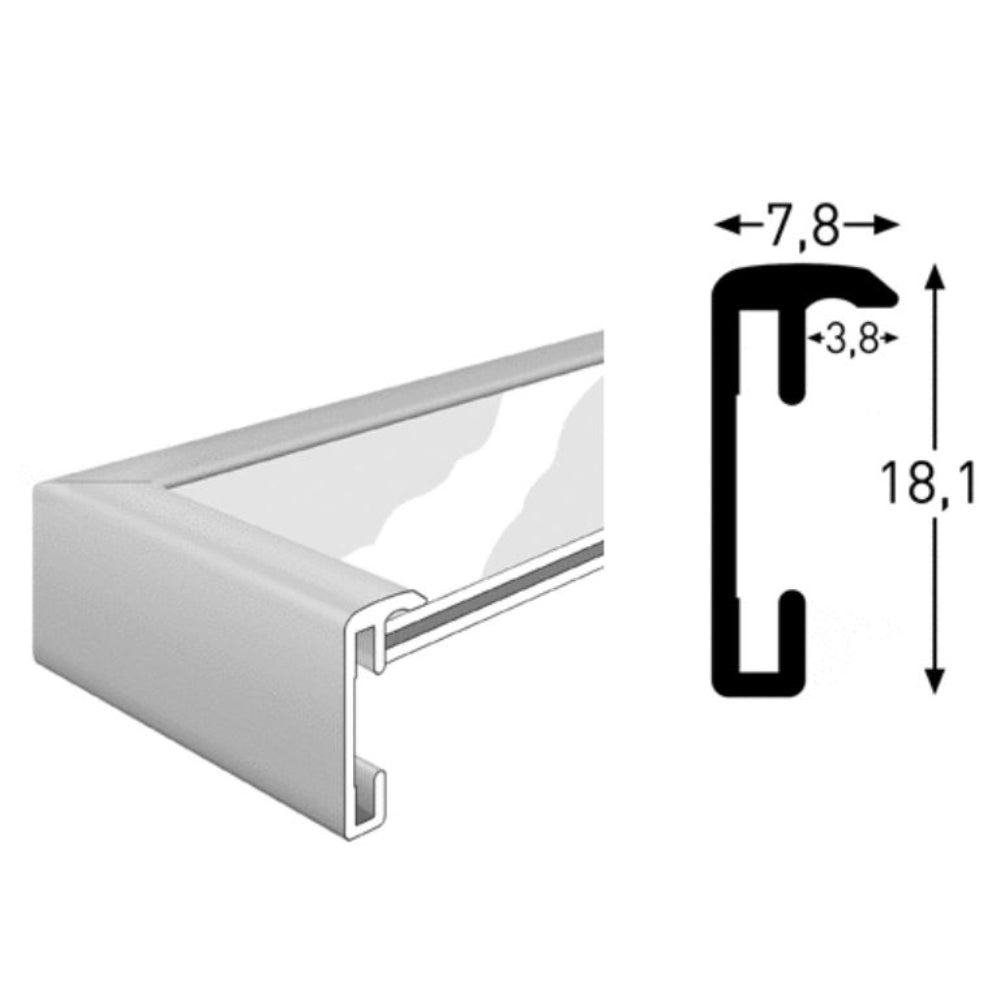 Nielsen Design Niel Förze phrame 52724 Akzenter Mat Silver 50x70 cm