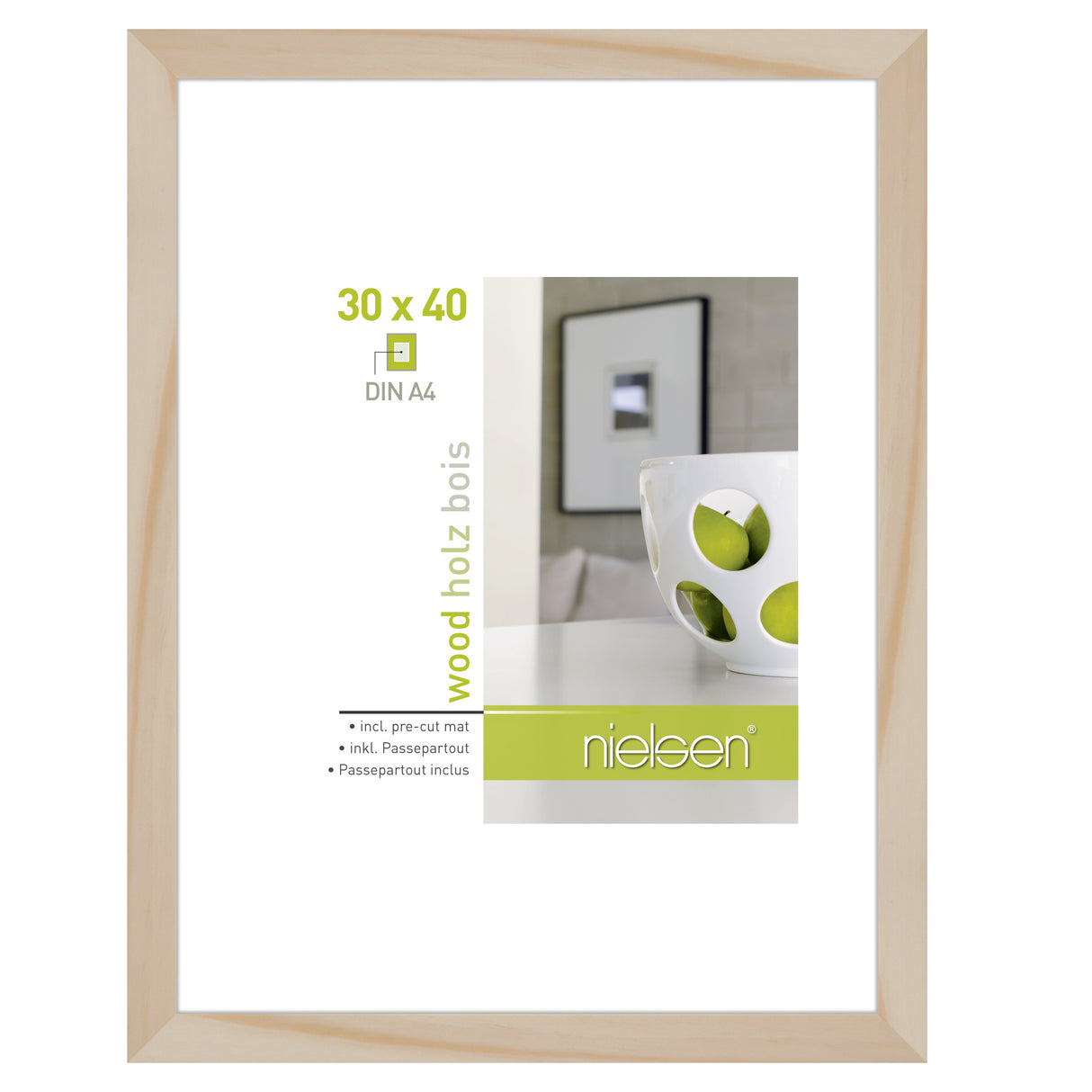 Nielsen Design Nielsen fotoramme 8988018 Apollon Naturel 30x40 21x29,7 cm
