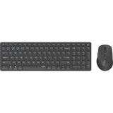 Rapoo 9700m Wireless Multimode Blade Combo Set Dunkelgrau QWERTY Us