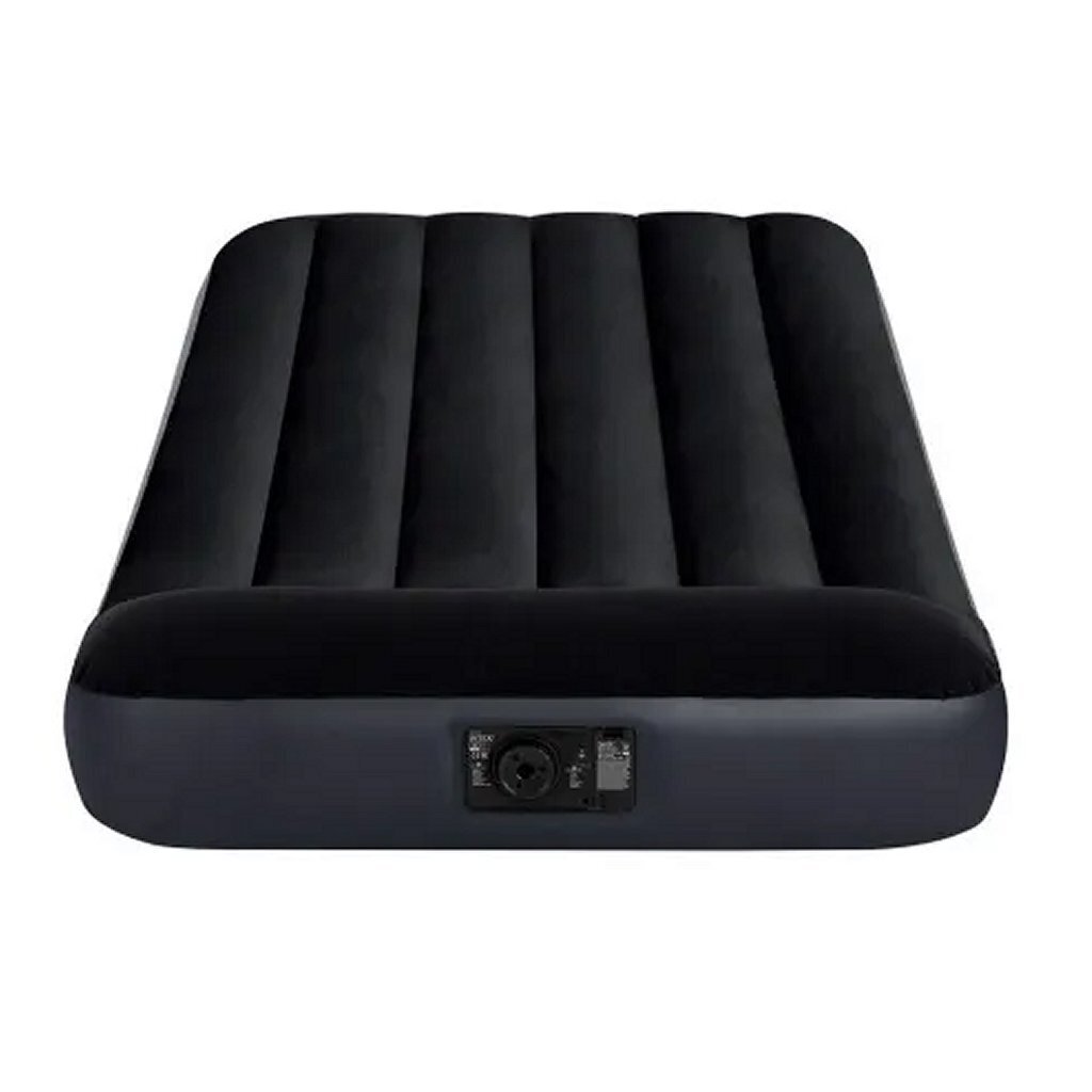 Intex 64146 pillow rest classic twin airbed + pump 99x191x25 cm black