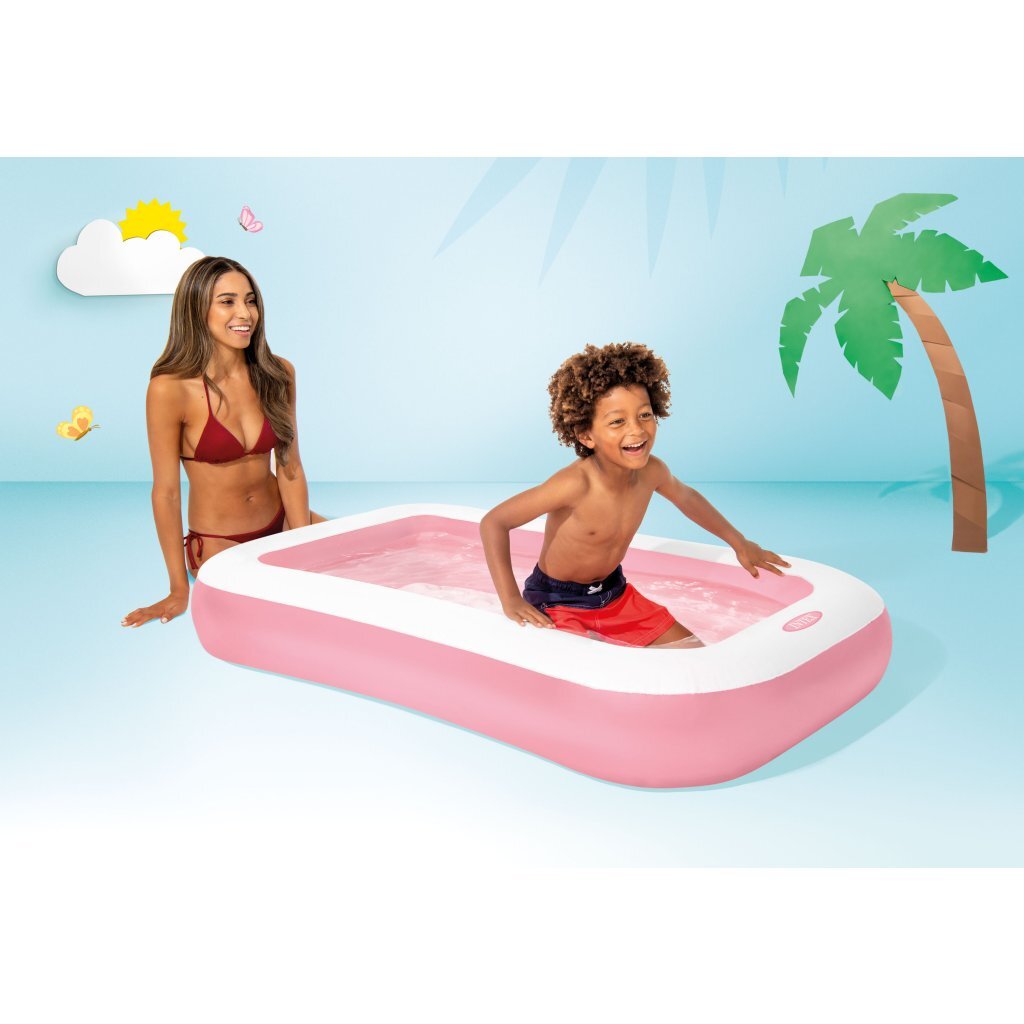 Baby Schwimmbad rechteckig - rosa