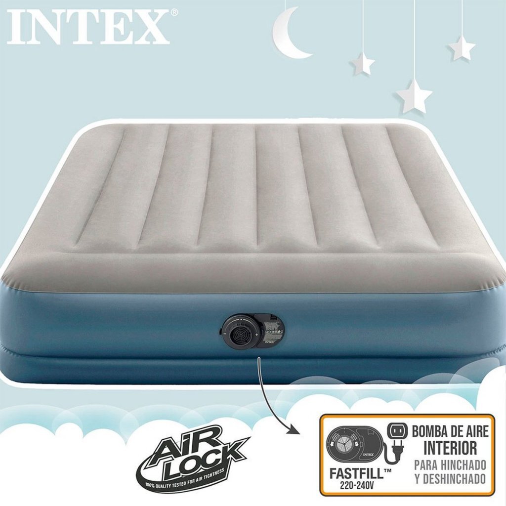 Intex - Pillow Rest Mid-Rise Airbed - Double