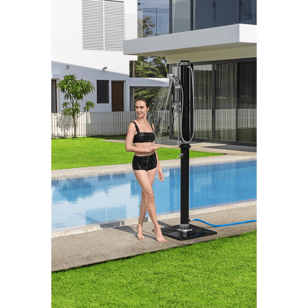 Flusso di doccia esterno bestway 20 l nero