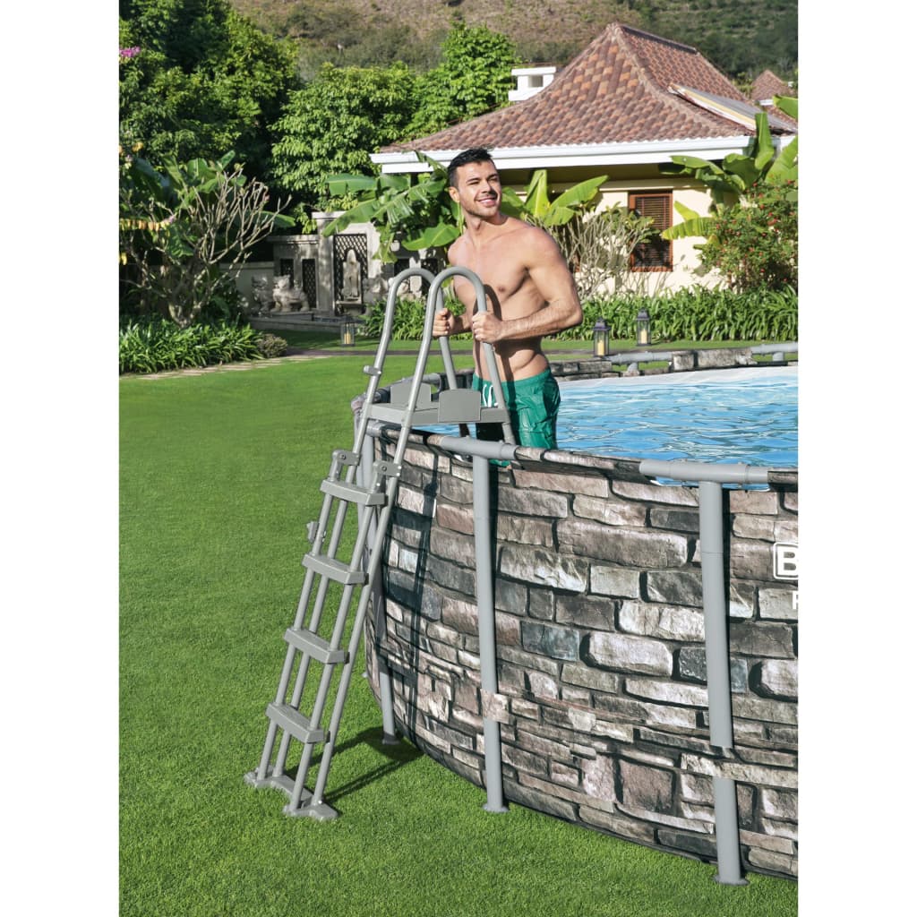 BESTWAY SWIVE POOL LEADDER FLOSCLEAR mit 4 Stufen 132 cm