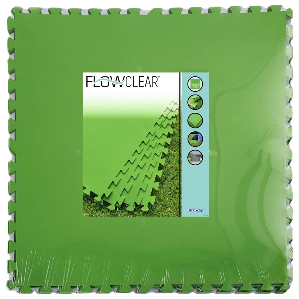 Protectores de suelo de Bestway 9 st FlowClear 5.47 m² verde