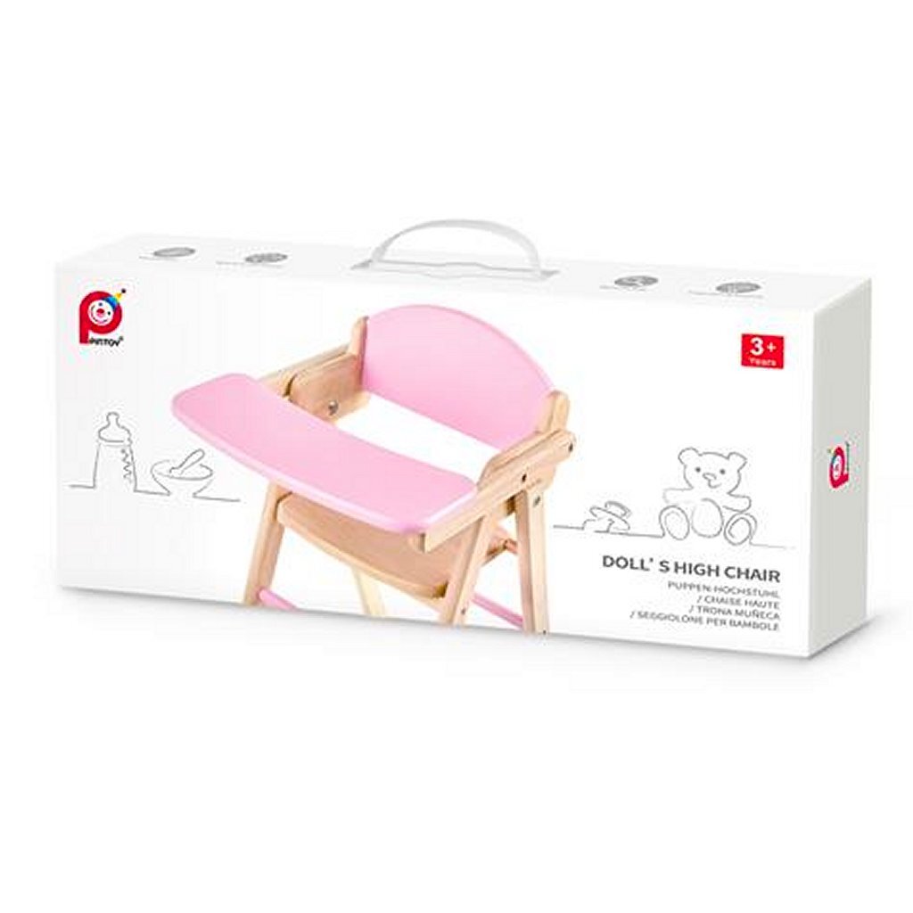 Pintoy Wooden High Doll Chair 60 Cm