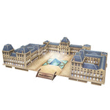 Cubic fun 3d puzzle the louvre + led lighting 137 pieces