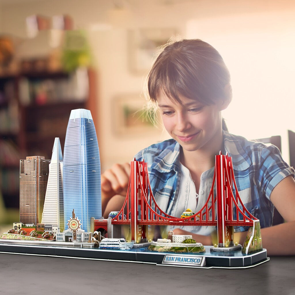 Cubic Fun 3D Puzzle City Line San Francisco With LED Lighting