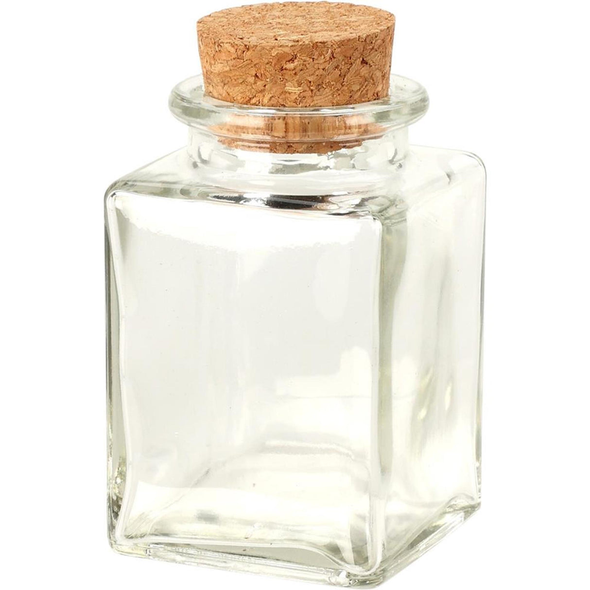 Excellent houseware voorraadpotje glas met kurk deksel 80ml