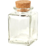 Excellent houseware voorraadpotje glas met kurk deksel 80ml