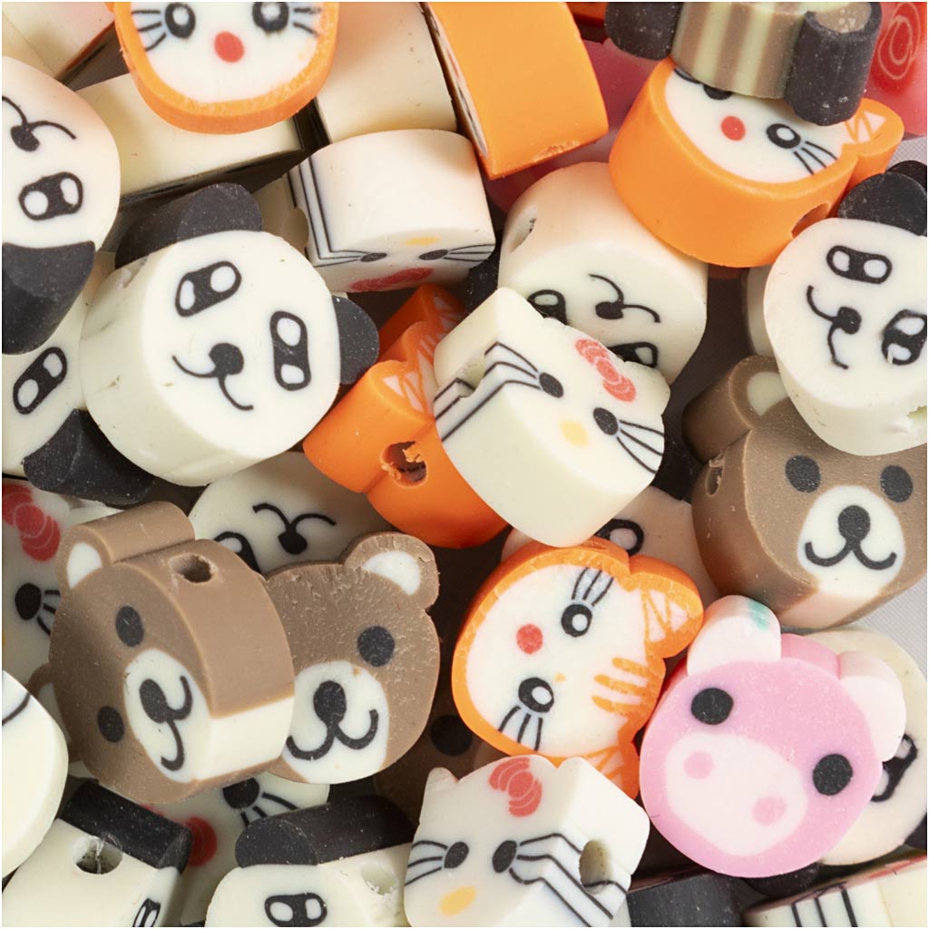 Creativ company figuurkralen, dieren, d 10 mm, gatgrootte 1,5 mm, 200 div 1 doos