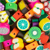 Cuentas con figuras de Creativ Company, fruta, dia 10 mm, medida del agujero 1,5 mm, aprox. 60 piezas, 60 piezas 1 caja