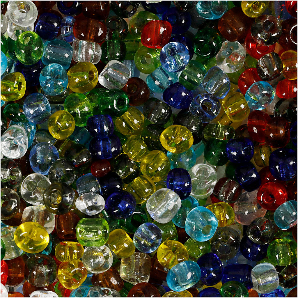 Kreativfirma Rocailles Transparentes Glas, 130 Gramm