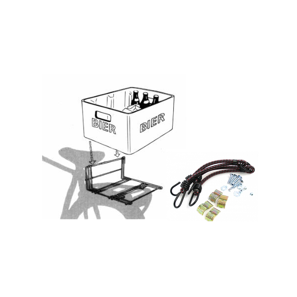 luggage rack crate with black spider