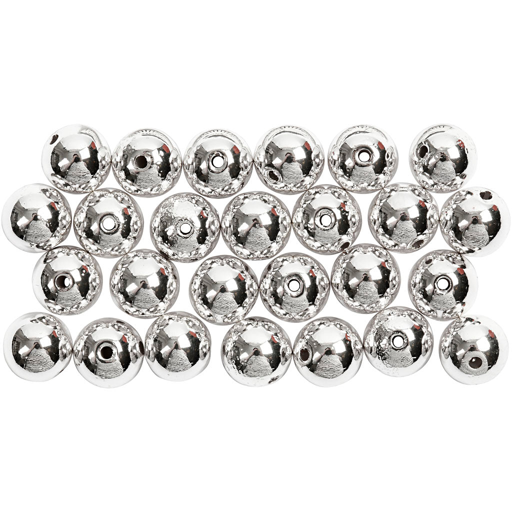 Creativ Company Beads Silver, 50st.