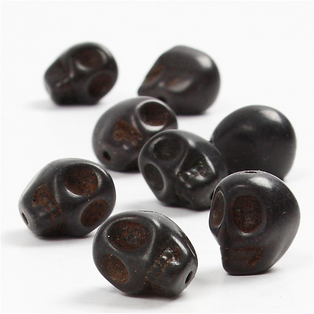 Creativ company howlite, d 12 mm, gatgrootte 1,5 mm, zwart, 32 stuk 1 doos