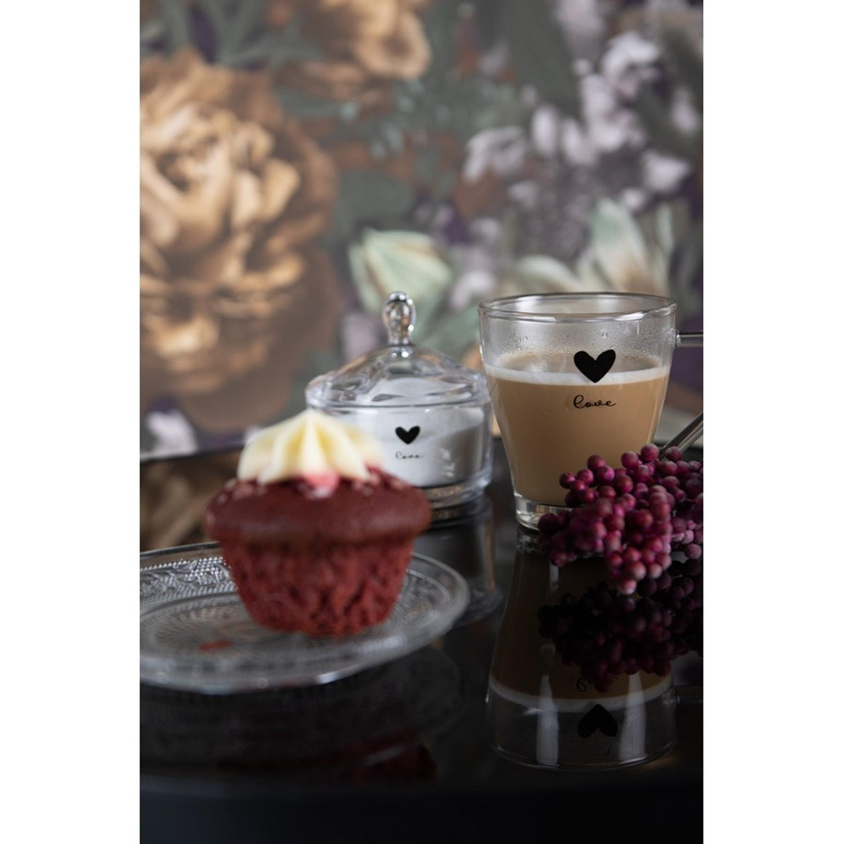 Clayre eef theeglas hart 200ml