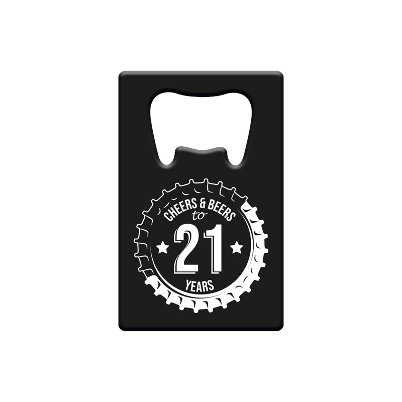 Paperdreams bottle opener metal - 21 years