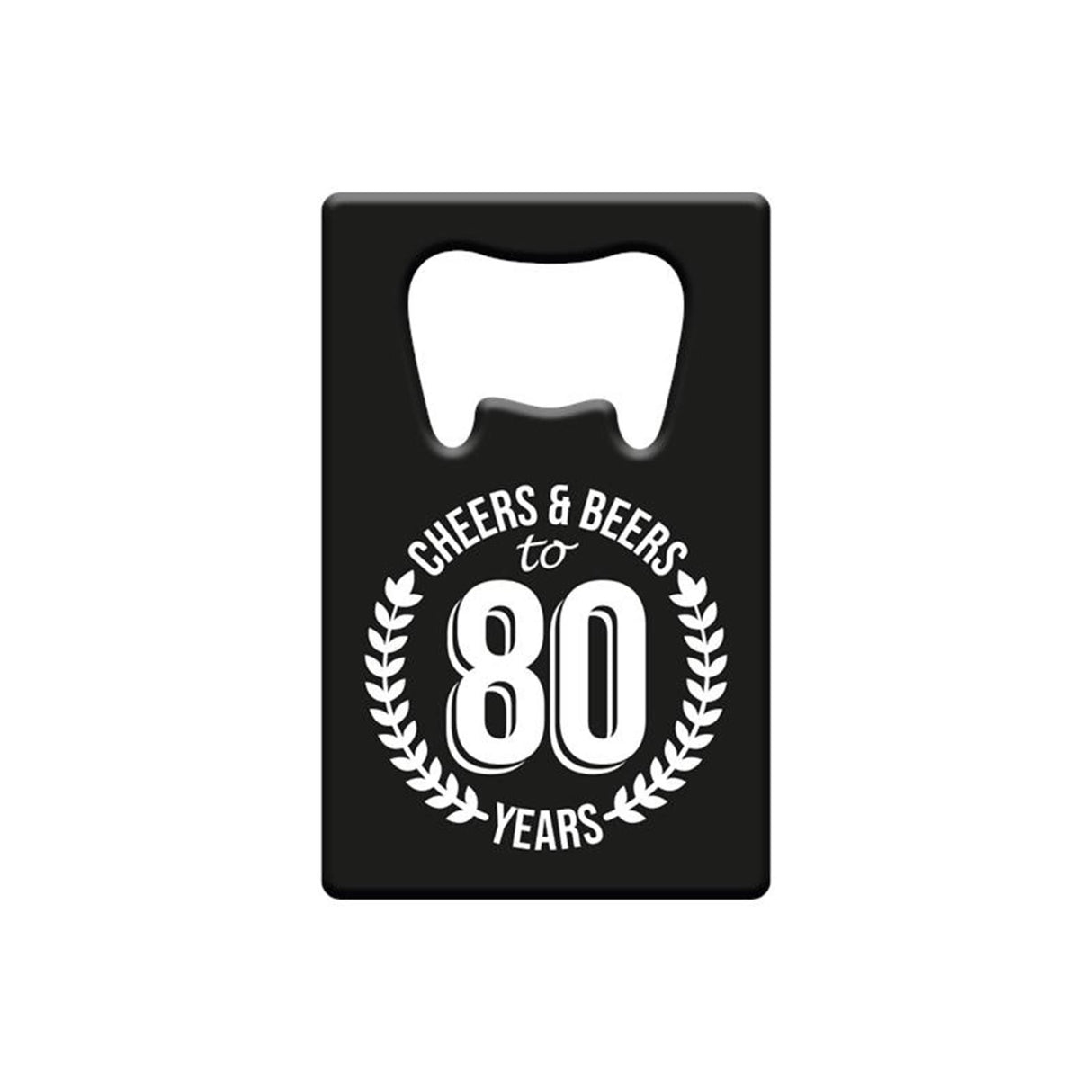 Paperdreams flesopener metaal - 80 jaar