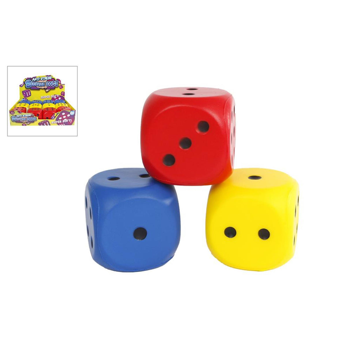 Terninger blød farve, 6 cm