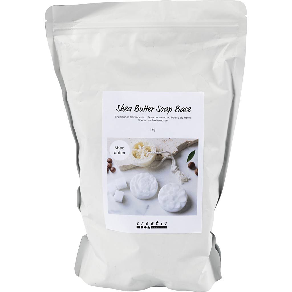 Creativ company zeep basis met sheaboter, granules, 1000 gr 1 doos
