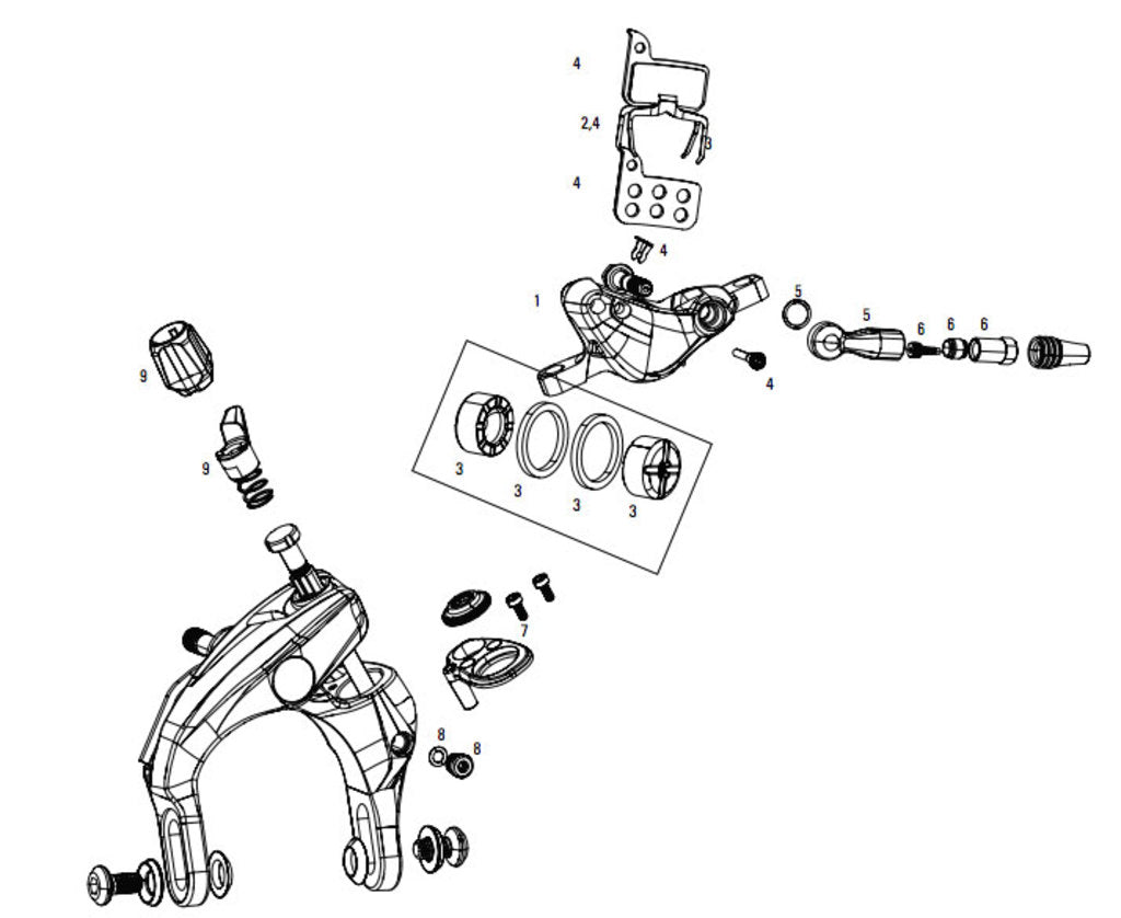 Sram remd red22 700 zuiger kit 18mm db