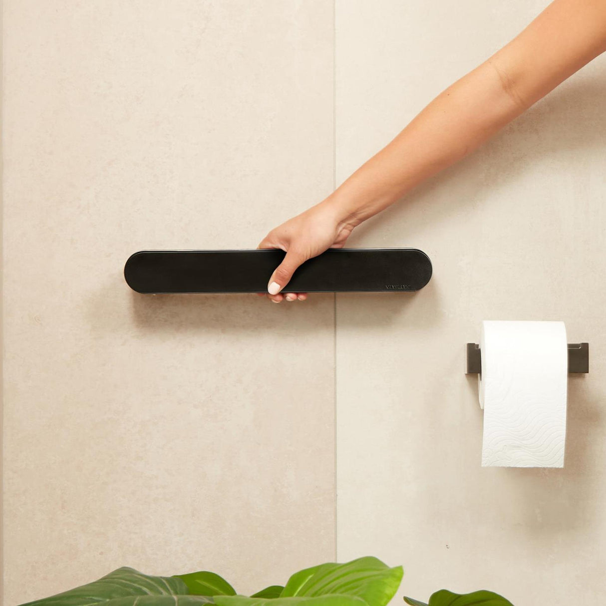 Vitility id wandbeugel zwart 35cm