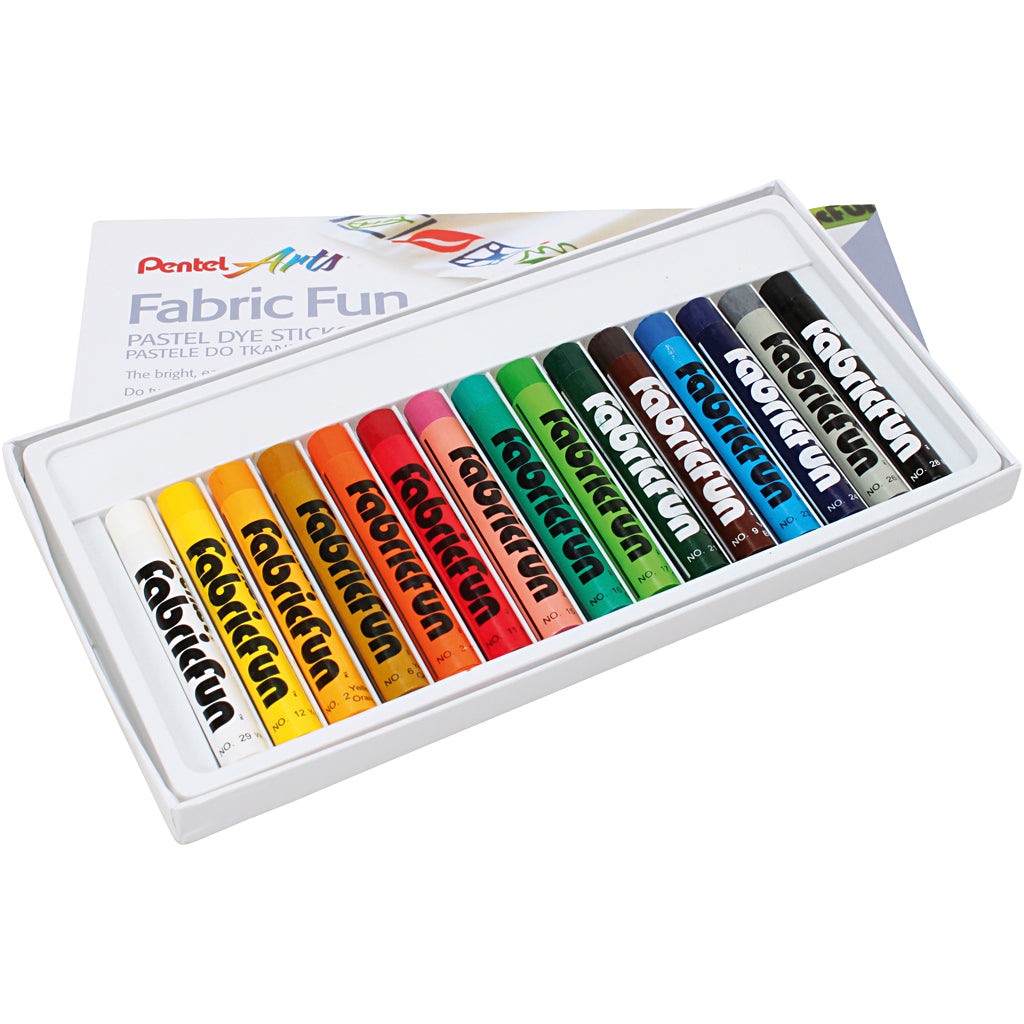 Textile chalk, various colours, 15 pieces 1 box