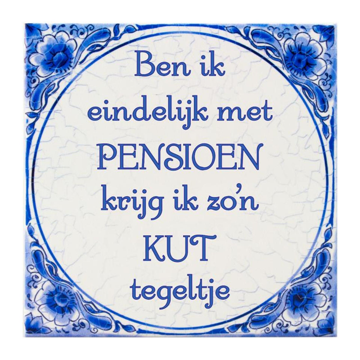 Paperdreams dlaždice delft blue - důchodová kočička