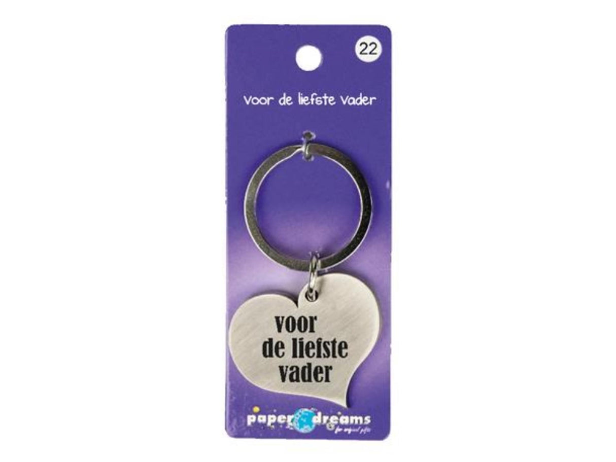 Paperdreams hart sleutelhanger - de liefste vader