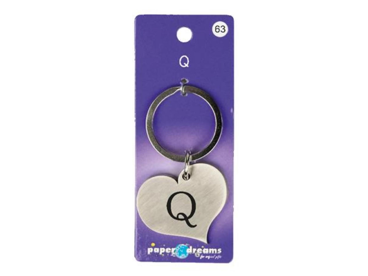 Paperdreams hart sleutelhanger - q
