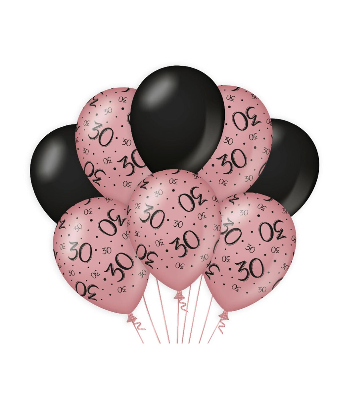 Paperdreams decoratie ballonnen roze zwart - 30