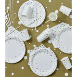 Ensemble de table de fête Paperdreams - blanc doré