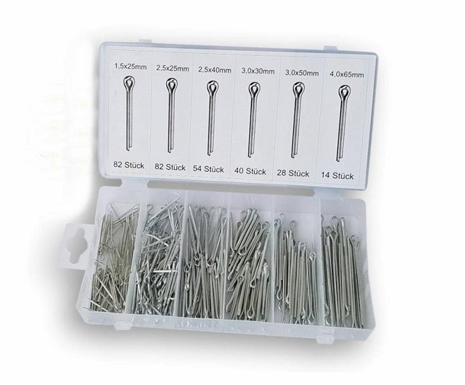 Split pen assortment, 300 pieces in storage box.