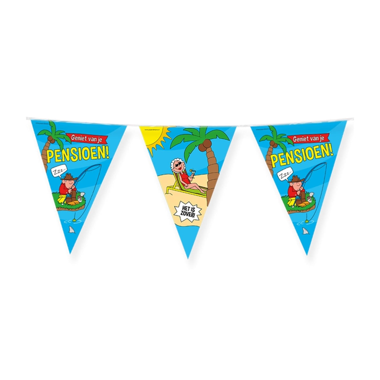 Paperdreams party vlag pensioen cartoon