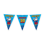 Paperdreams party vlag - abraham cartoon