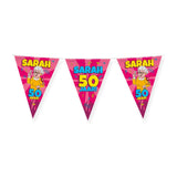 Paperdreams party vlag - sarah cartoon