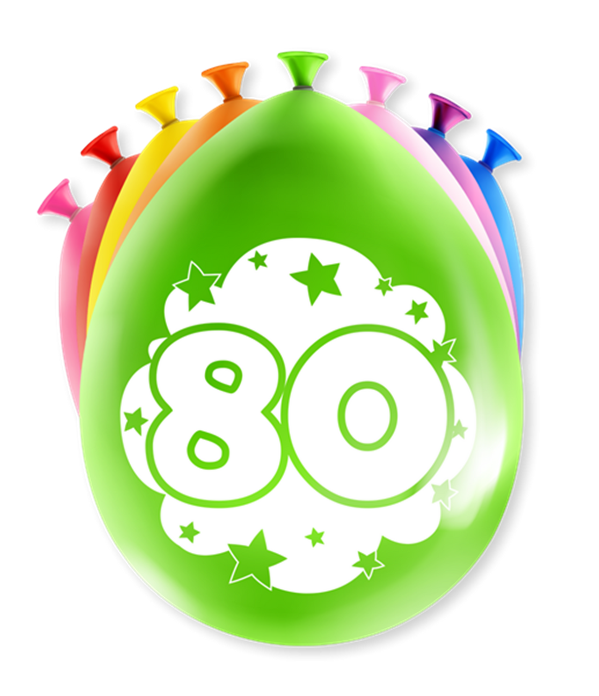 Palloncini numerati Paperdreams - 80 anni